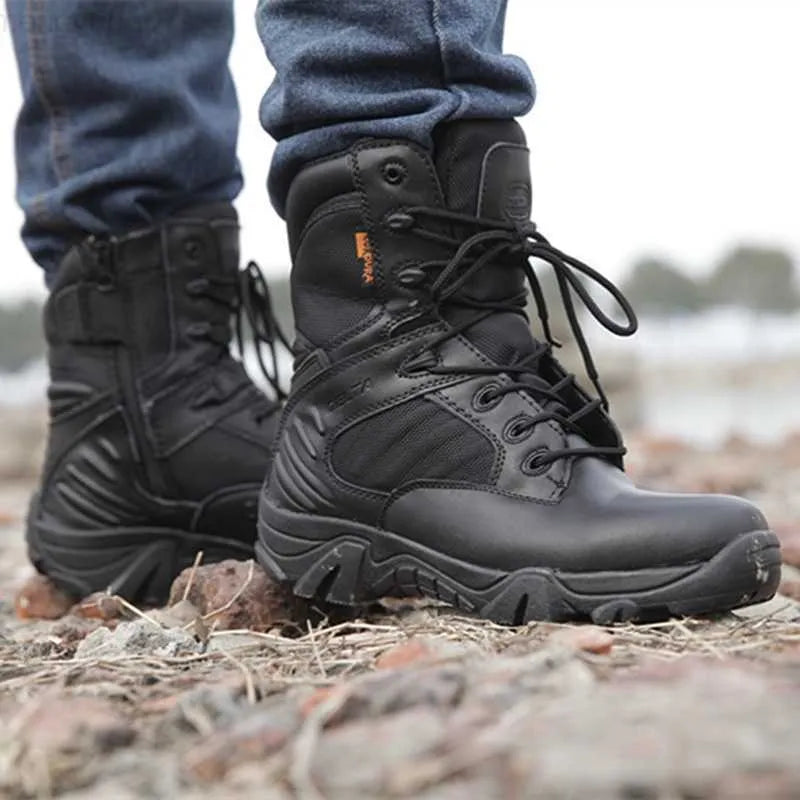 Winterstiefel - Herren Reißverschluss Antirutsch-Wanderstiefel Outdoor-Schwarz-39-Chaps Herrenmode