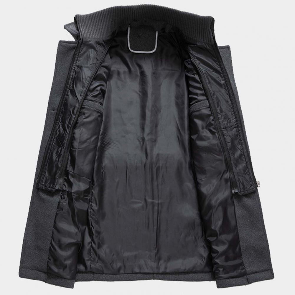 Wollmantel – einreihige Winterjacke für Herren mit Stehkragen-Chaps Herrenmode