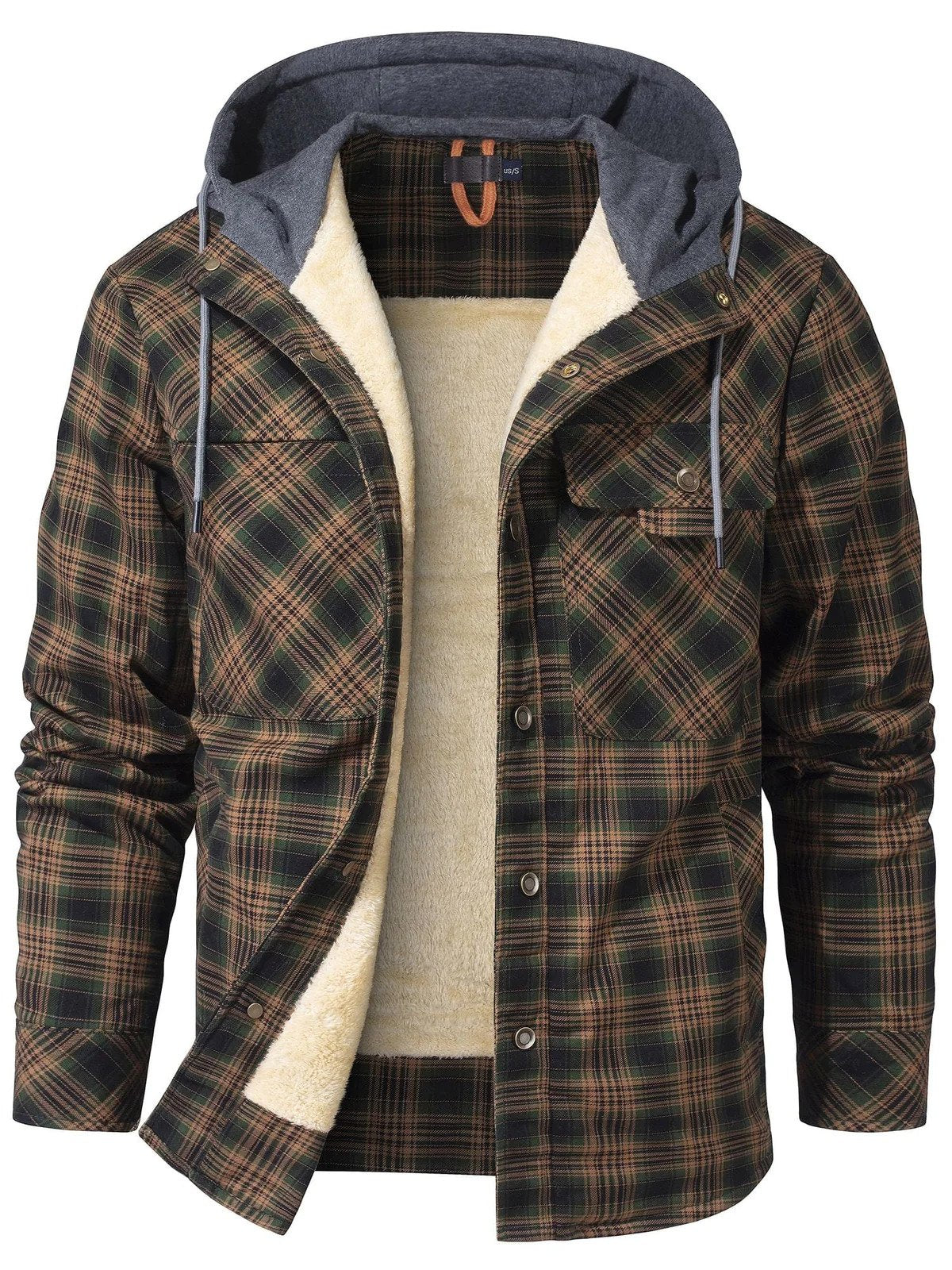 Woodland Jacke-Braungrün-S-Chaps Herrenmode