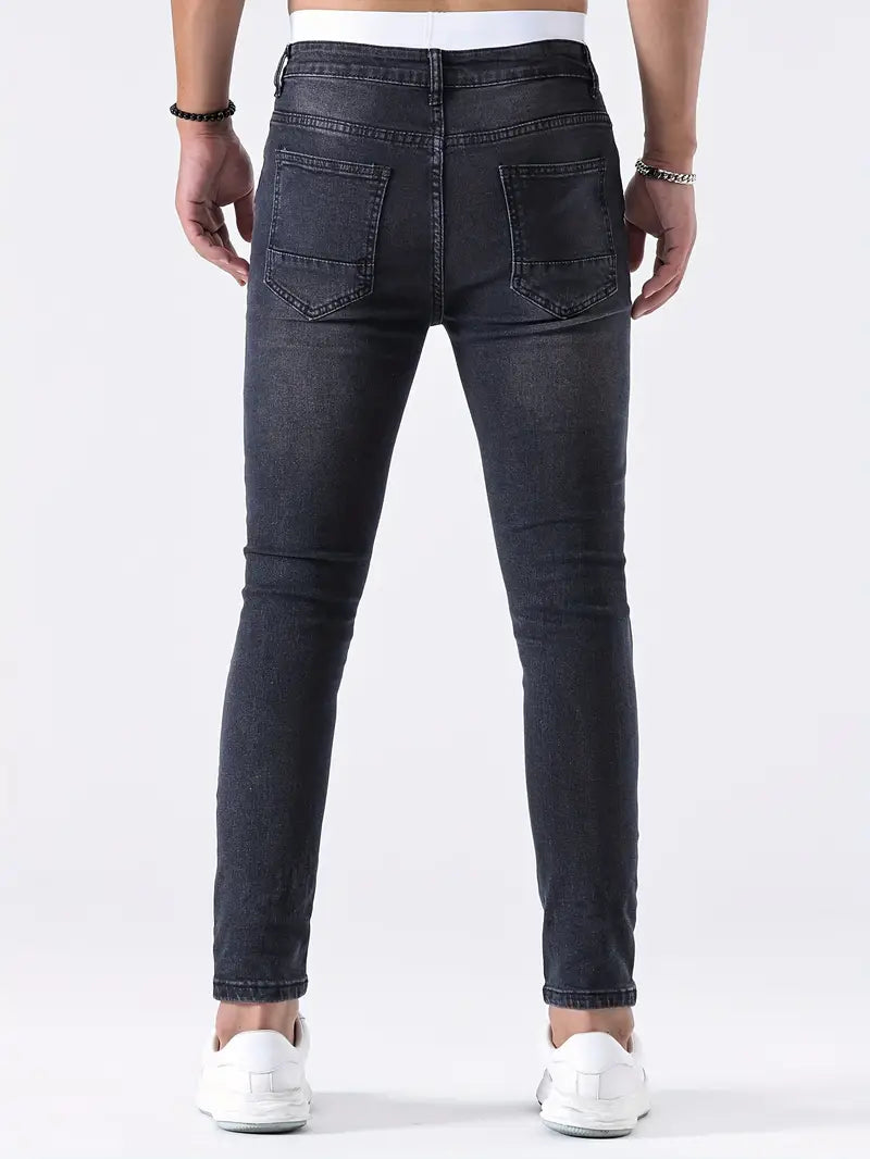 Zayden Zerrissene Jeans | Trendige Slim Fit Jeans für Männer-Chaps Herrenmode