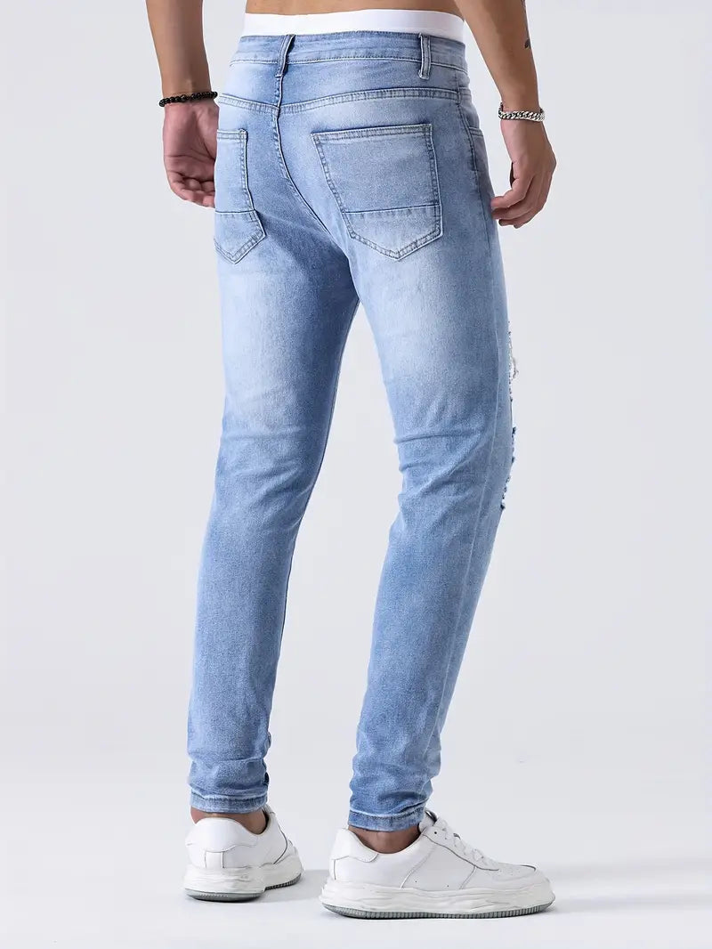 Zayden Zerrissene Jeans | Trendige Slim Fit Jeans für Männer-Chaps Herrenmode