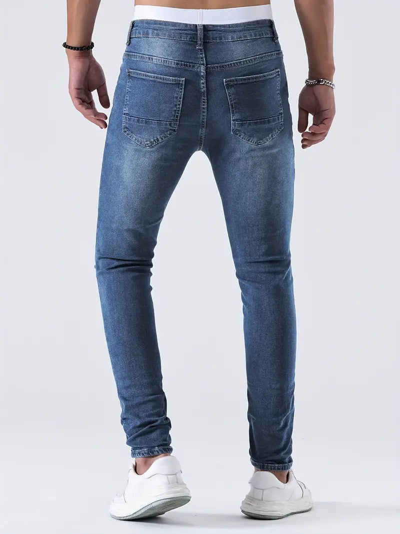 Zayden Zerrissene Jeans | Trendige Slim Fit Jeans für Männer-Chaps Herrenmode
