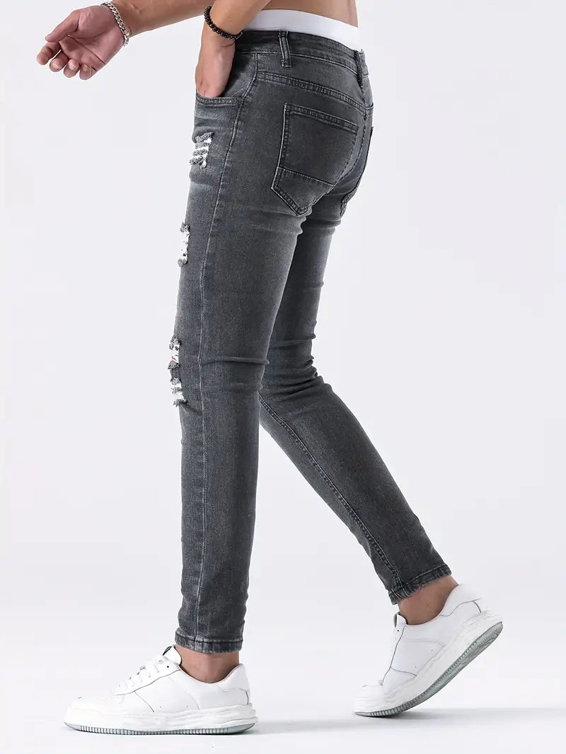 Zayden Zerrissene Jeans | Trendige Slim Fit Jeans für Männer-Chaps Herrenmode