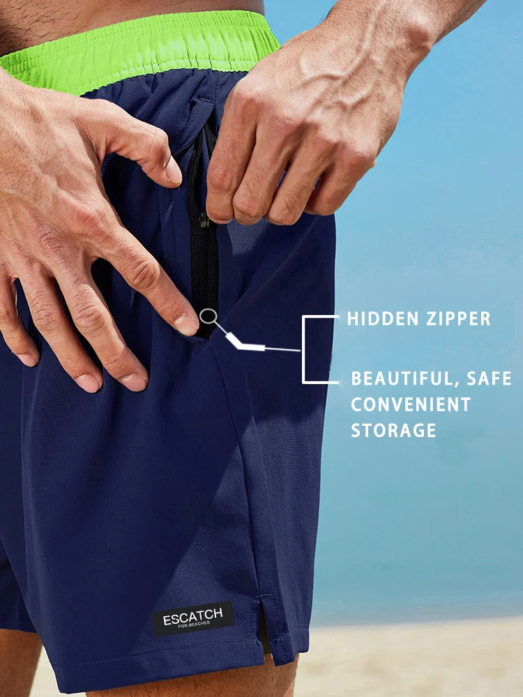 2-in-1-Shorts – zweilagige Herren-Badeshorts mit Kordelzug-Chaps Herrenmode