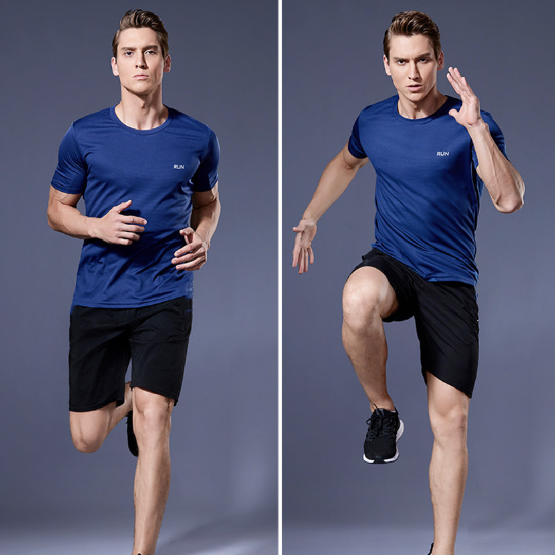 Activewear Set - Zweiteiliges Sport Shorts und T-Shirt Workout Set für Männer-Chaps Herrenmode
