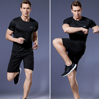 Activewear Set - Zweiteiliges Sport Shorts und T-Shirt Workout Set für Männer-Chaps Herrenmode
