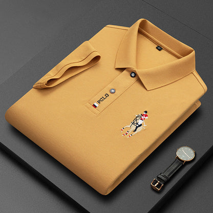 Adolfo Cambiaso Gesticktes Polo-Gelb-XS-Chaps Herrenmode