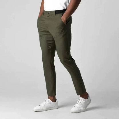 Alex Aktiv Chinos-Olivgrün-XS-Chaps Herrenmode