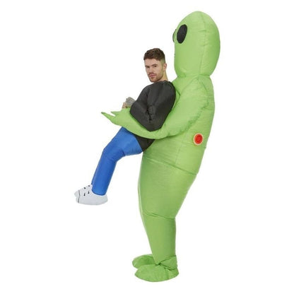Alien-Outfit – Grün – Oktoberfest – Alien-Halloween-Kostüm – Aufblasbares Alien-Kostüm-Chaps Herrenmode
