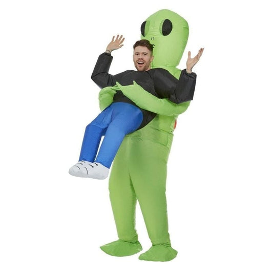 Alien-Outfit – Grün – Oktoberfest – Alien-Halloween-Kostüm – Aufblasbares Alien-Kostüm-Chaps Herrenmode
