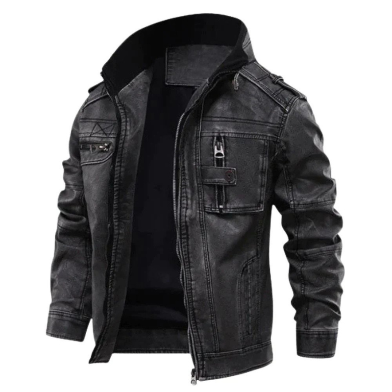Alpha-Lederjacke-S-Chaps Herrenmode