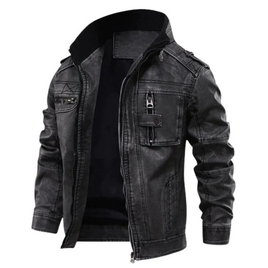 Alpha-Lederjacke-S-Chaps Herrenmode