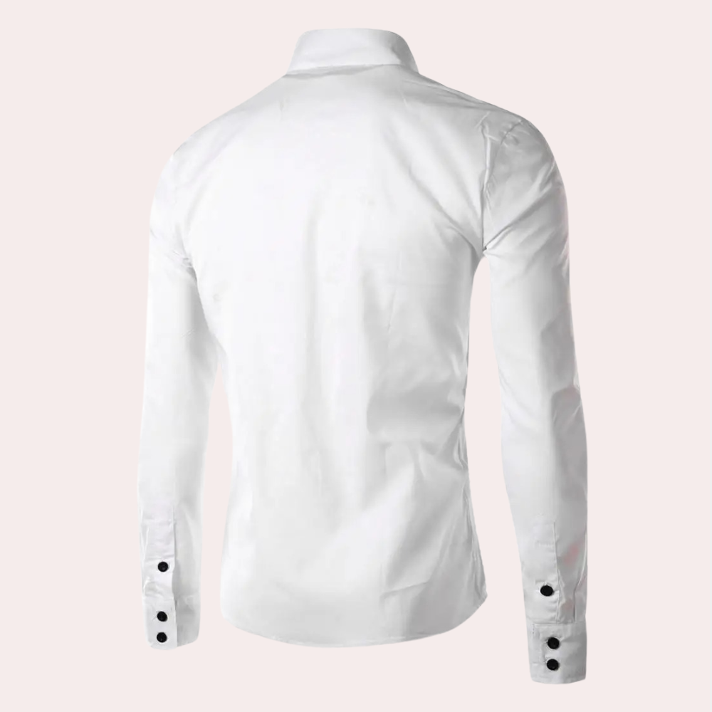 Anzughemd | Slim Fit | Langarm | Hemd mit Knopfleiste | Herrenhemd-Chaps Herrenmode