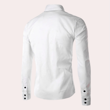 Anzughemd | Slim Fit | Langarm | Hemd mit Knopfleiste | Herrenhemd-Chaps Herrenmode