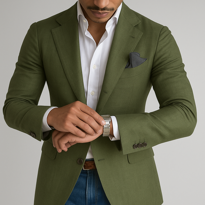 Anzugjacke - Formell - Maßgeschneidert - Anzugblazer - Herren Blazer-Hellgrün-S-Chaps Herrenmode