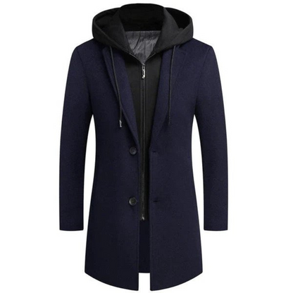 Arkham Straßenmantel-Marineblau-S-Chaps Herrenmode