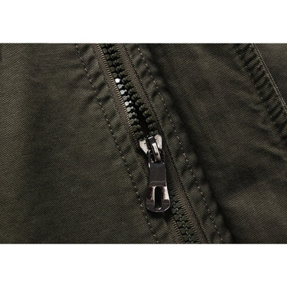 Armeegrüne Jacke | Zip-Up | Taschen | Herrenjacke | Outdoorjacke-Chaps Herrenmode