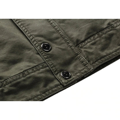 Armeegrüne Jacke | Zip-Up | Taschen | Herrenjacke | Outdoorjacke-Chaps Herrenmode