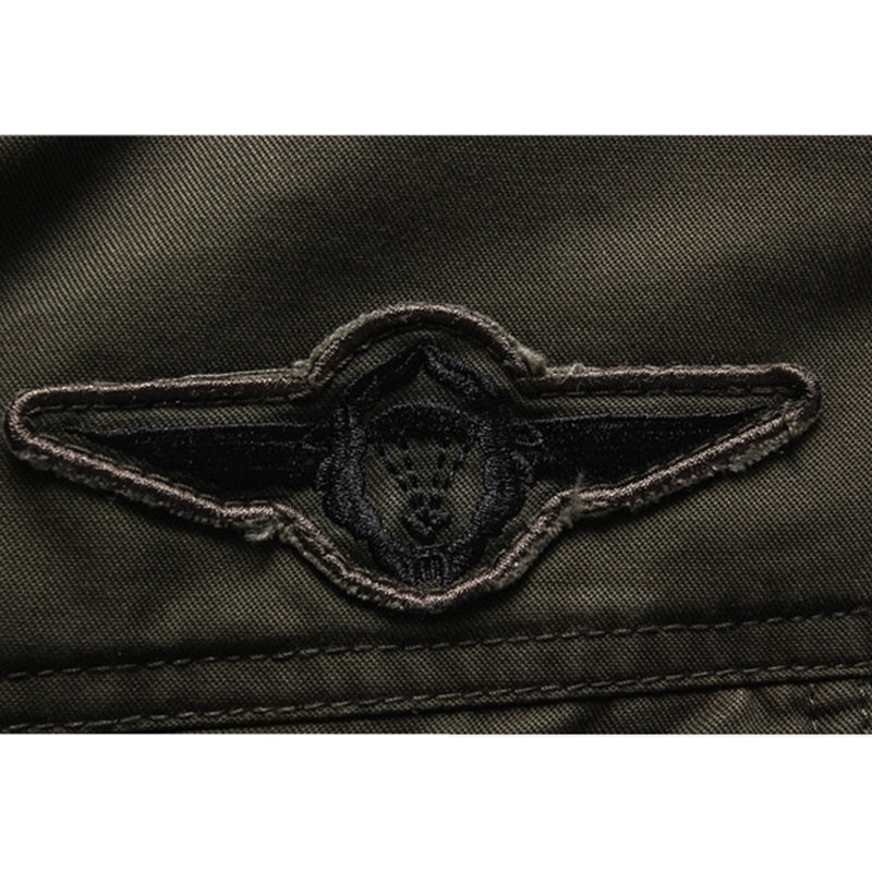 Armeegrüne Jacke | Zip-Up | Taschen | Herrenjacke | Outdoorjacke-Chaps Herrenmode