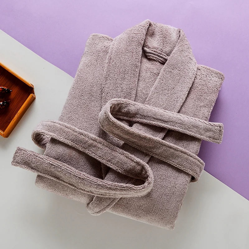 Bademantel – Herren-Fleece-Bademantel, lang, mit Handtuch, Morgenmantel-Kaffee-M-Chaps Herrenmode