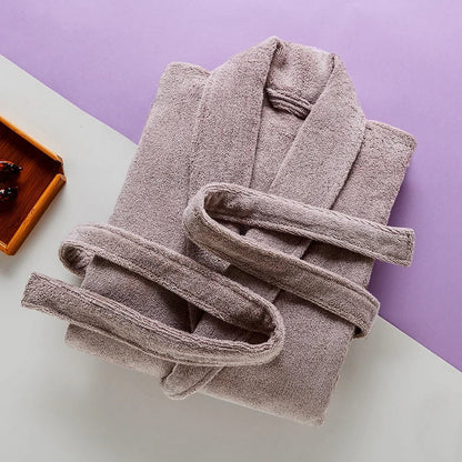 Bademantel – Herren-Fleece-Bademantel, lang, mit Handtuch, Morgenmantel-Kaffee-M-Chaps Herrenmode