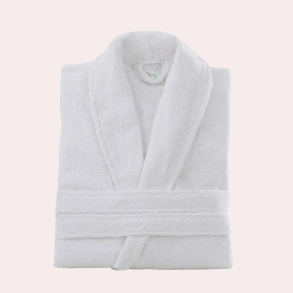 Bademantel - Weich - Kuschelig - Handtuchmantel - Morgenmantel für Männer-Weiß-S-Chaps Herrenmode