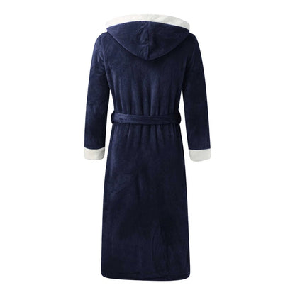 Bademantel mit Kapuze - Winter - Langer Bademantel - Bademantel für Männer-Chaps Herrenmode