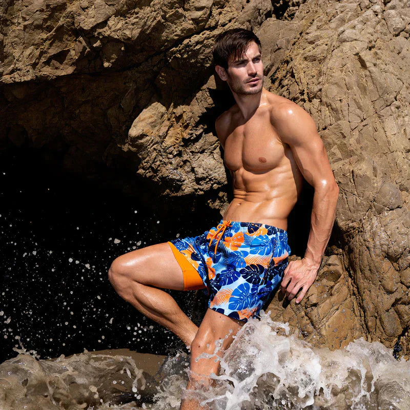 Badeshorts – Zweilagig – mit elastischem Bund – Boardshorts – Herren-Bademode-Chaps Herrenmode