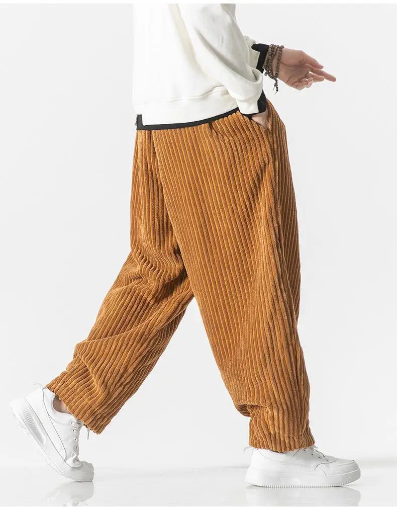 Baggy Pants - Kordelzug - Lose Passform - Kordhosen - Herrenhosen-Chaps Herrenmode