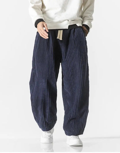 Baggy Pants - Kordelzug - Lose Passform - Kordhosen - Herrenhosen-Chaps Herrenmode