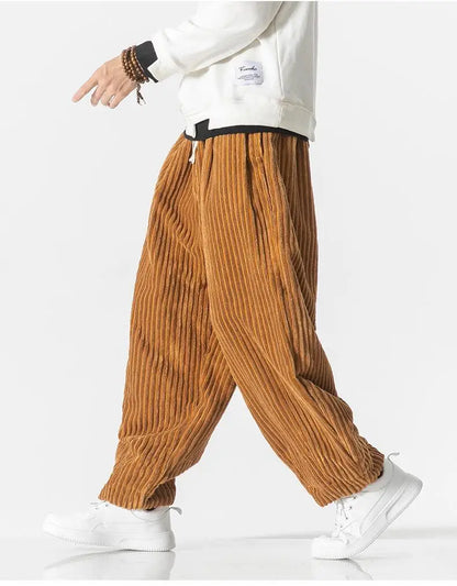 Baggy Pants - Kordelzug - Lose Passform - Kordhosen - Herrenhosen-Chaps Herrenmode