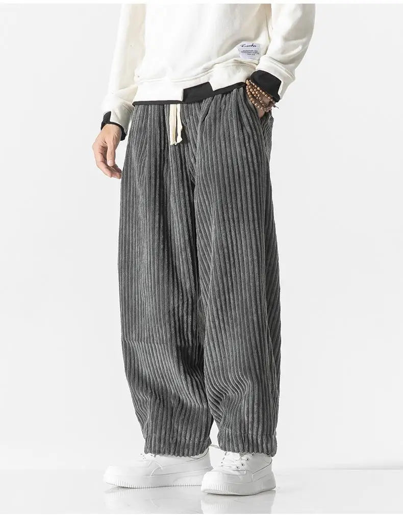Baggy Pants - Kordelzug - Lose Passform - Kordhosen - Herrenhosen-Chaps Herrenmode