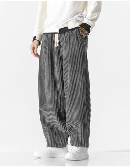 Baggy Pants - Kordelzug - Lose Passform - Kordhosen - Herrenhosen-Chaps Herrenmode