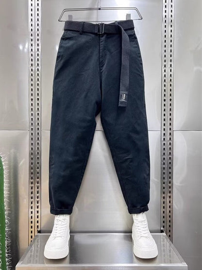 Baggy Pants | Slouchy | Gürtel | Loose Fit Pants | Herrenhosen-Schwarz-XXS-Chaps Herrenmode