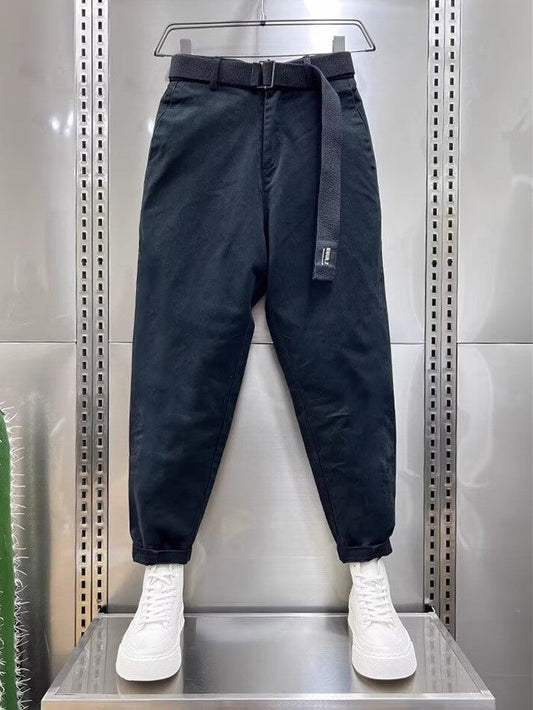 Baggy Pants | Slouchy | Gürtel | Loose Fit Pants | Herrenhosen-Schwarz-XXS-Chaps Herrenmode