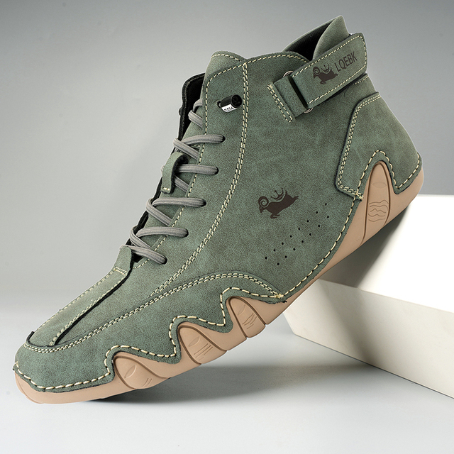 Barfußschuhe | Rutschfest | Slip-On | Sneakers mit Knöchelriemen | Herrenschuhe-Grün-39-Chaps Herrenmode