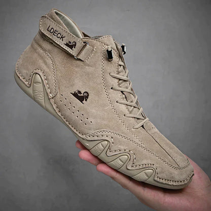 Barfußschuhe | Rutschfest | Slip-On | Sneakers mit Knöchelriemen | Herrenschuhe-Khaki-39-Chaps Herrenmode