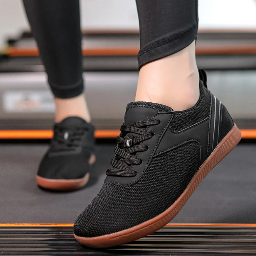 Barfußschuhe | Schnürschuhe | Rutschfeste Schuhe | Orthopädische Schuhe | Unisex Turnschuhe-Schwarz-37-Chaps Herrenmode