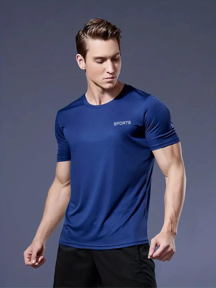 Barlow Sport T-Shirt | Schnell trocknendes Workout-T-Shirt für Männer-Marineblau-XS-Chaps Herrenmode