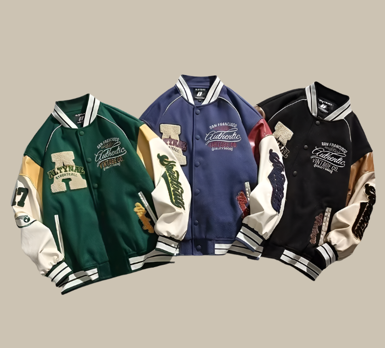 Baseballjacke – Oversized – Collegejacke – Bomberjacke – Herrenjacke-Chaps Herrenmode