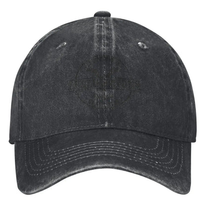 Baseballkappe | Unisex | Gewaschen | Baseballmützen für Männer | Herrenkappe-Schwarz-Einheitsgröße-Chaps Herrenmode