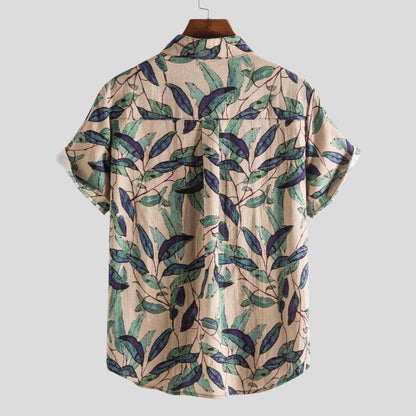 Bedrucktes Hemd | Kurzarmhemd | Locker sitzend | Herrenhemden-Chaps Herrenmode