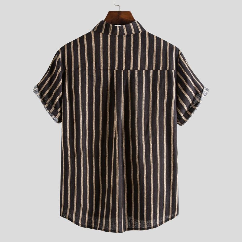 Bedrucktes Hemd | Kurzarmhemd | Locker sitzend | Herrenhemden-Chaps Herrenmode