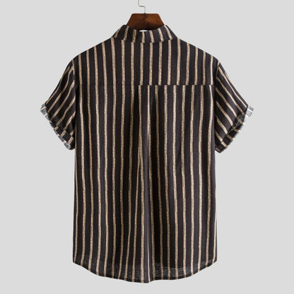 Bedrucktes Hemd | Kurzarmhemd | Locker sitzend | Herrenhemden-Chaps Herrenmode