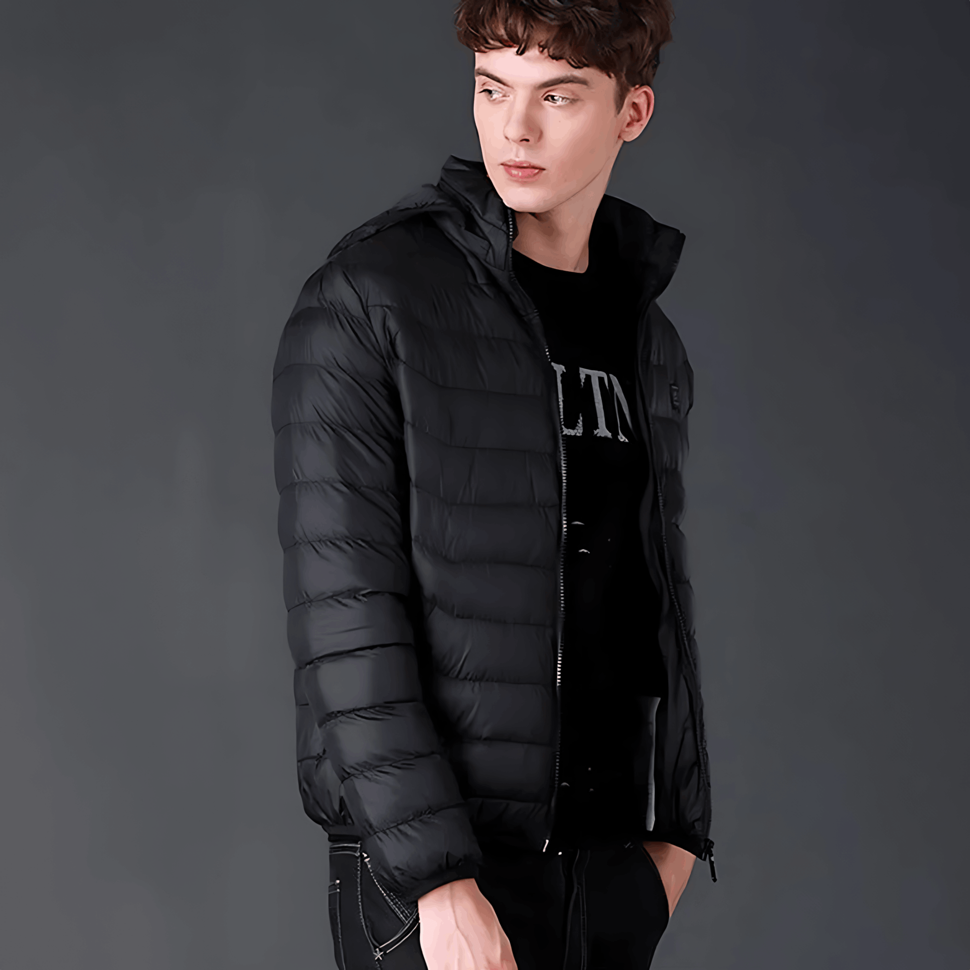 Beheizte Jacke - Kapuze - Puffer - Daunenjacke - Winterjacke für Männer-Chaps Herrenmode