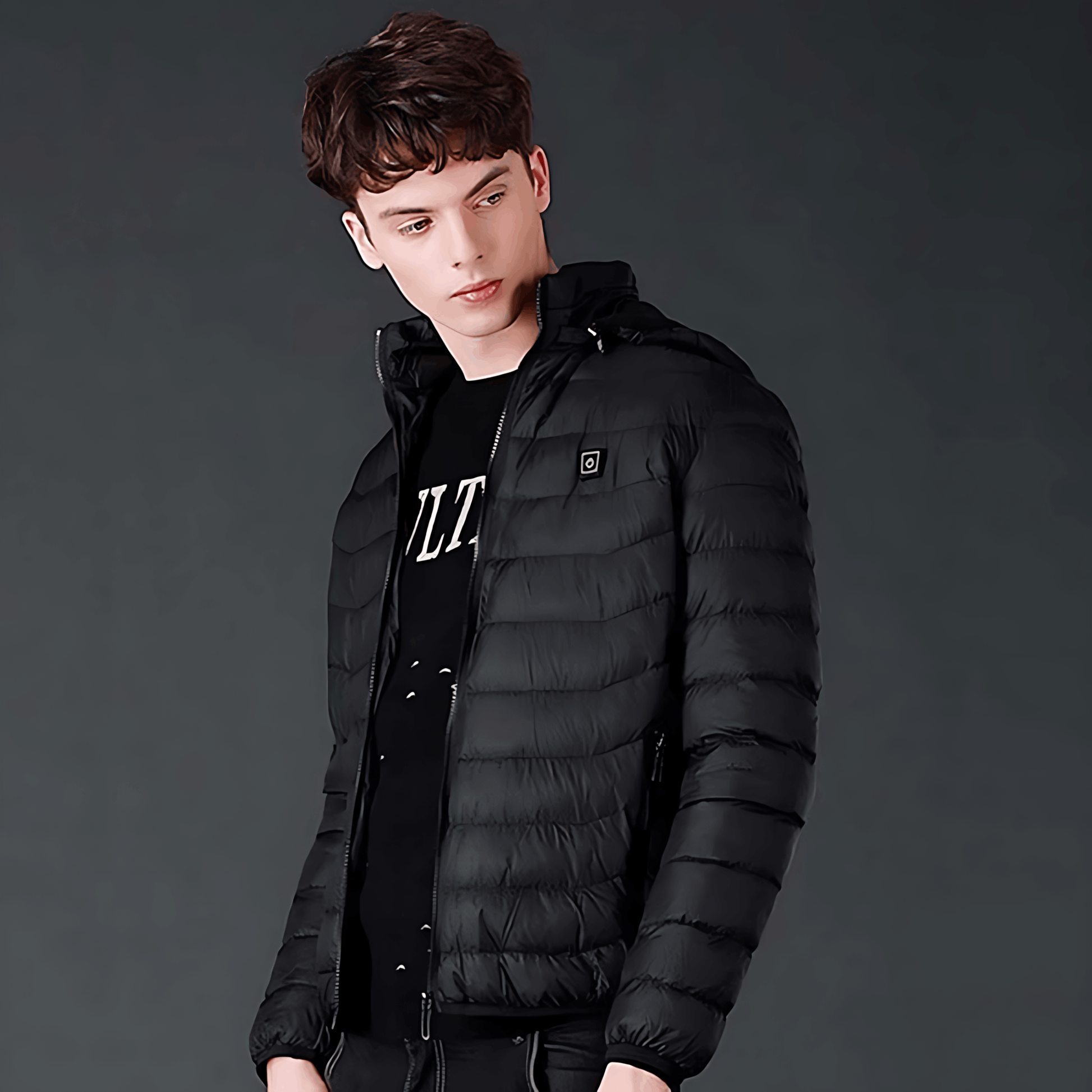 Beheizte Jacke - Kapuze - Puffer - Daunenjacke - Winterjacke für Männer-Chaps Herrenmode