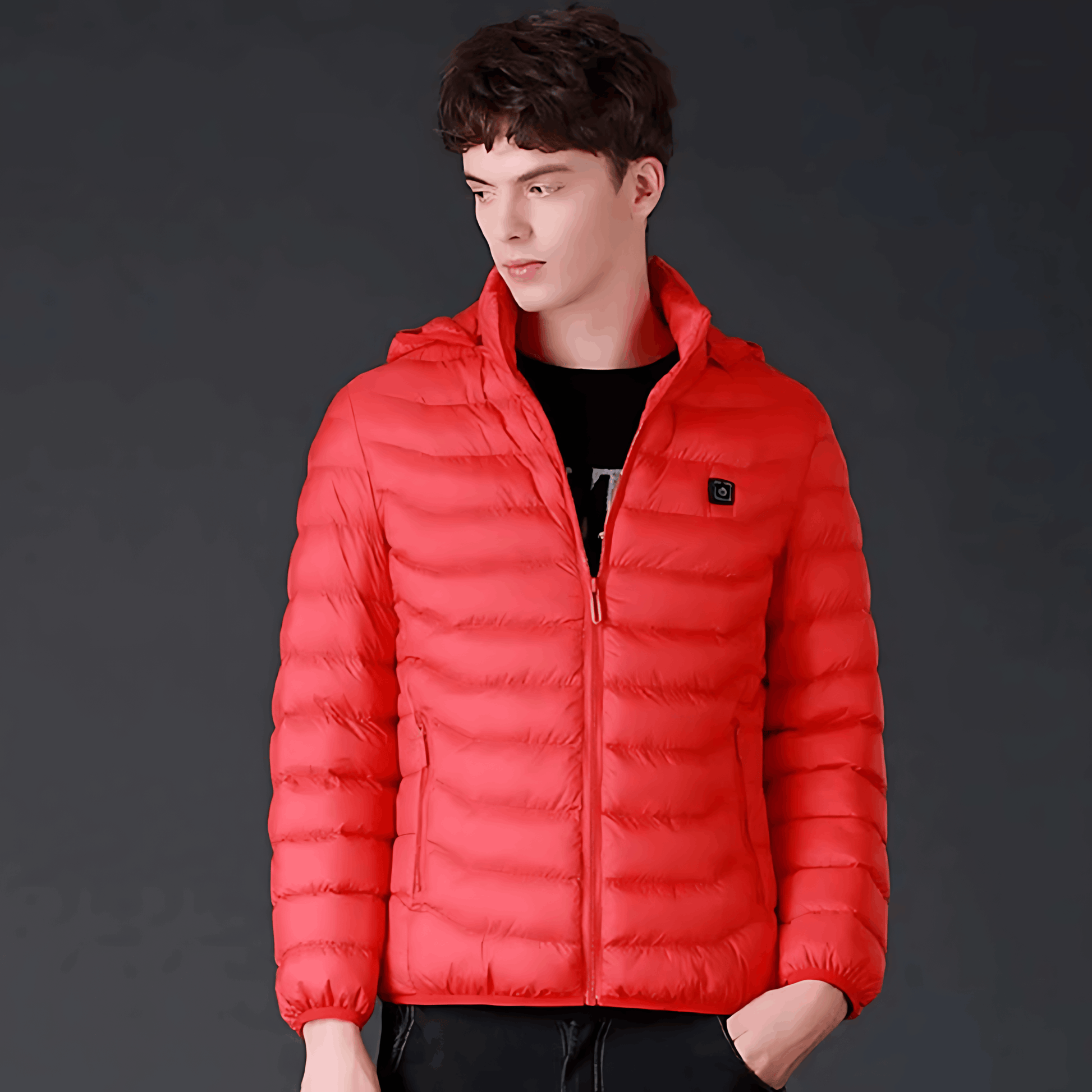 Beheizte Jacke - Kapuze - Puffer - Daunenjacke - Winterjacke für Männer-Chaps Herrenmode
