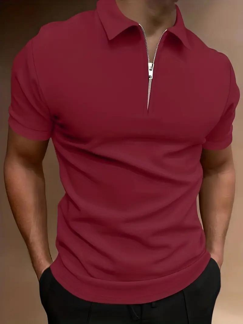 Ben Polo T-Shirt | Herren Stylisches Kurzarmhemd-Rosenrot-S-Chaps Herrenmode