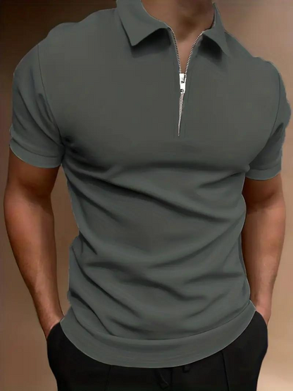 Ben Polo T-Shirt | Herren Stylisches Kurzarmhemd-Staatsgrau-S-Chaps Herrenmode