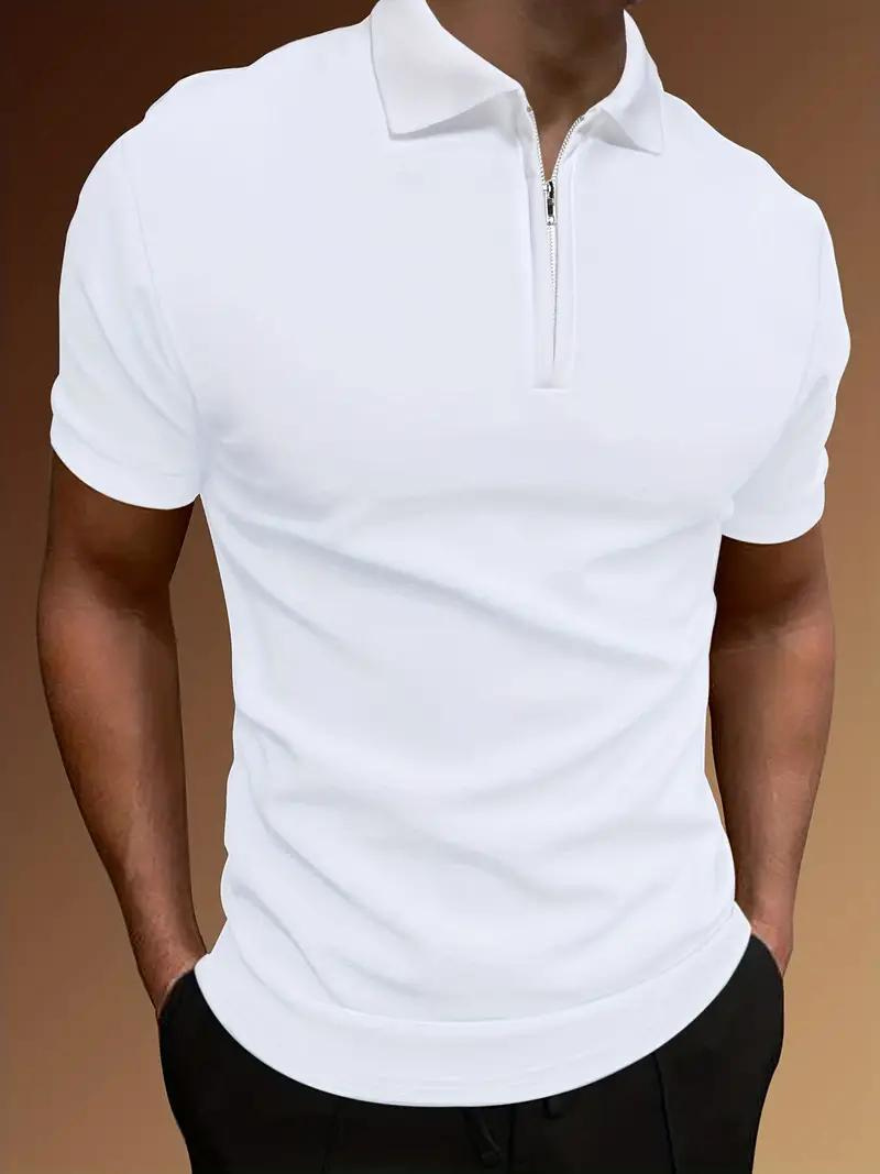 Ben Polo T-Shirt | Herren Stylisches Kurzarmhemd-Weiß-S-Chaps Herrenmode